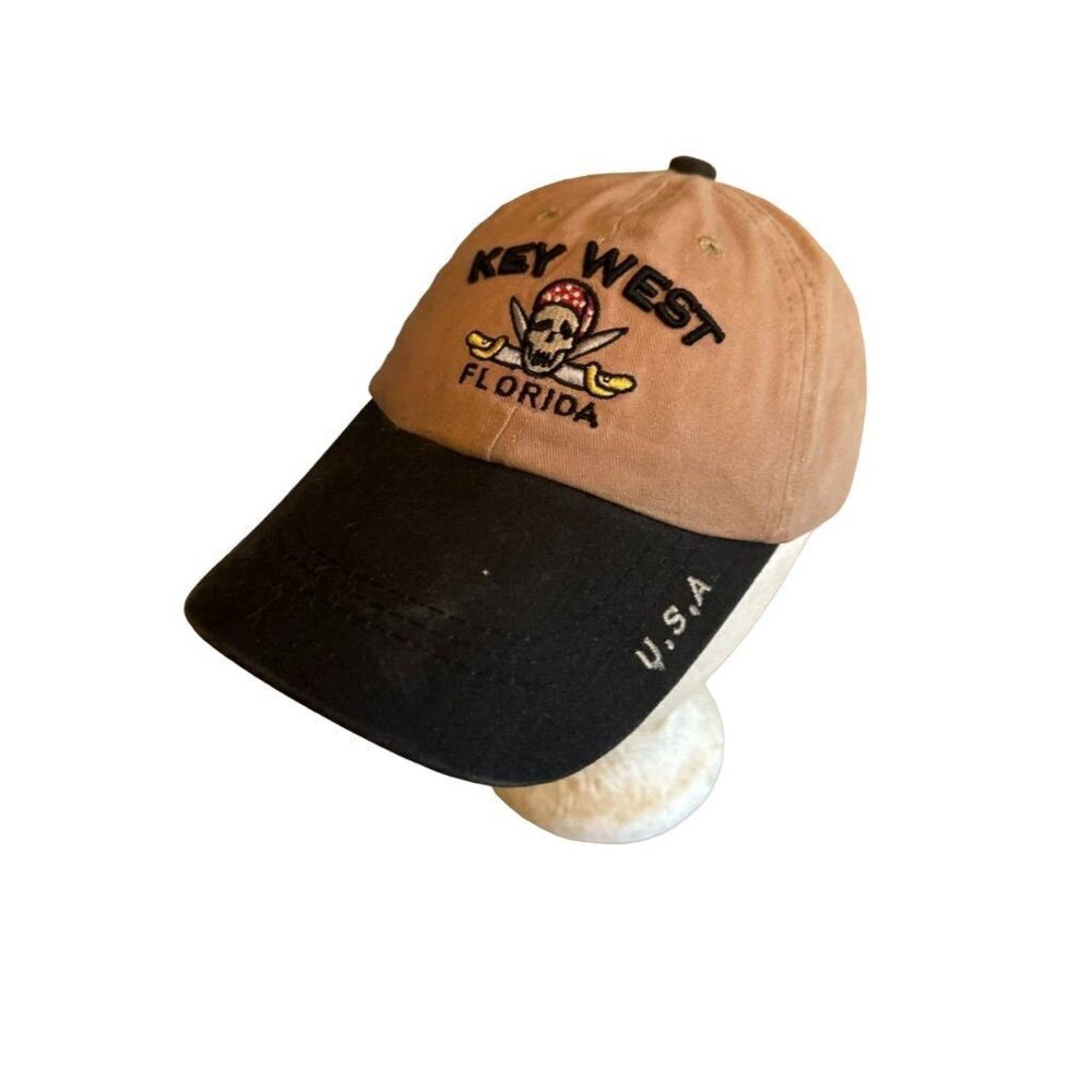 Key West Beige Pirate Florida Hat Cap Youth Size Adjustable‎